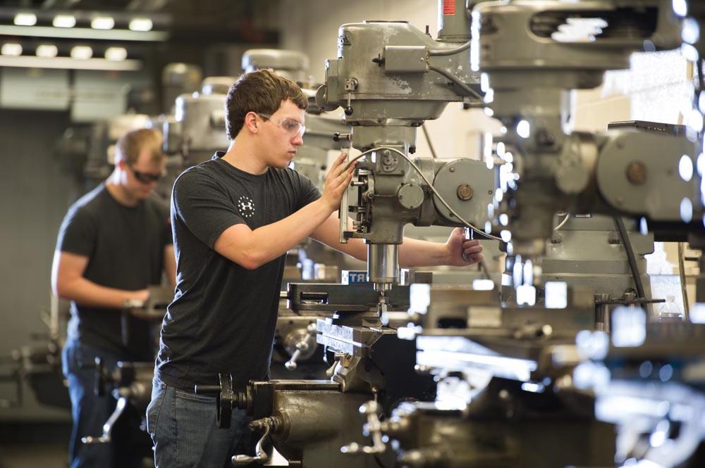 Students gains skills through hands on learning with the machines they will use on the job.